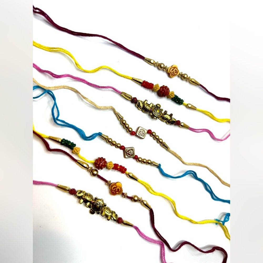 8 Pcs Set bracelets Traditional Design Rakhi